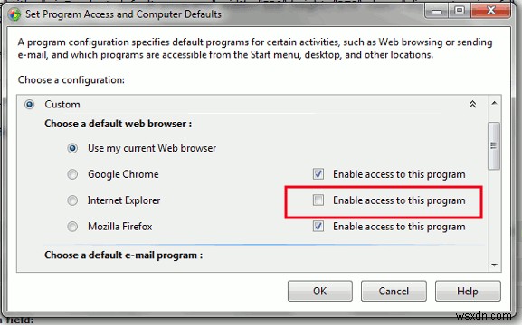 스니펫:Windows 7에서 IE를 기본 웹 브라우저로 제거