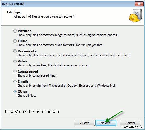 Windows 7에서 Recuva Portable을 사용하여 삭제된 파일을 복원하는 방법