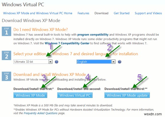 Windows 7에 Windows XP 모드를 설치하기 위한 단계별 가이드