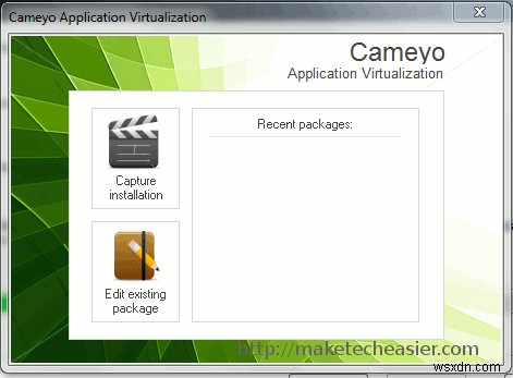 Cameyo:애플리케이션 가상화 및 이식 가능(Windows 전용)