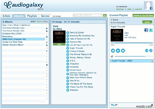 AudioGalaxy:Android 및 iOS로 음악을 스트리밍하는 가장 쉬운 방법
