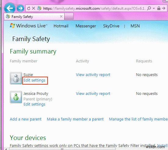 Windows 자녀 보호 기능을 사용하여 온라인 활동 제한 및 모니터링