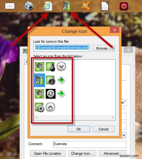 Windows 8 작업 표시줄 아이콘을 변경하는 방법