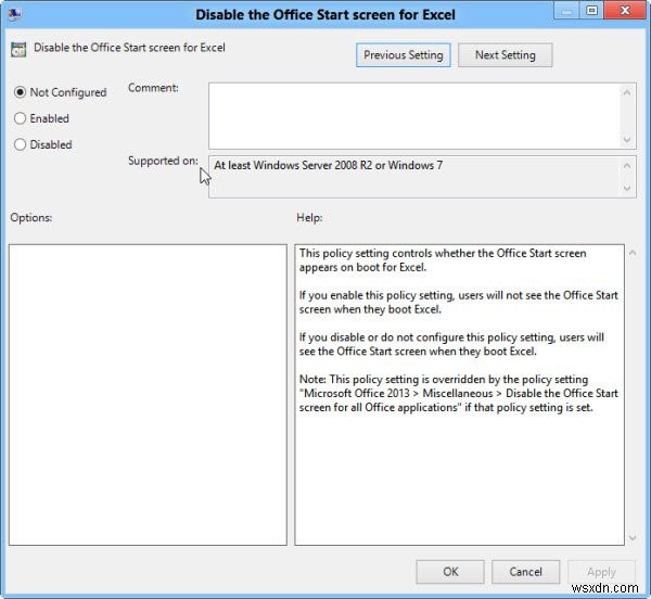 Microsoft Office 2013에서 시작 화면을 비활성화하는 방법