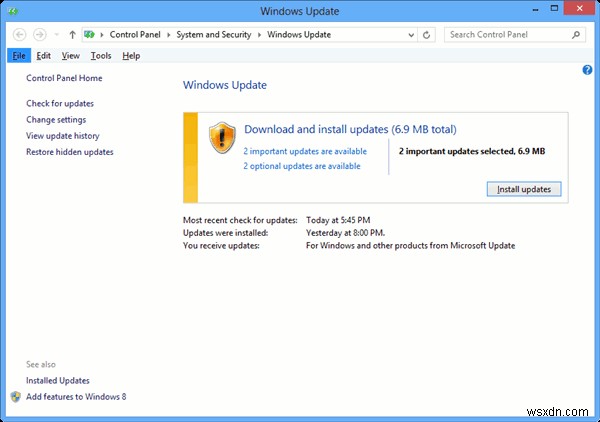 Windows 8에서 데스크톱 업데이트 알림을 받는 방법