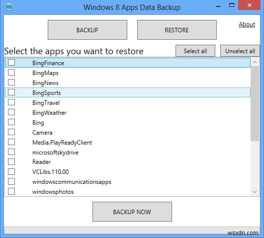Windows 8에서 앱 데이터를 백업하는 방법