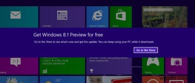  업데이트를 컴퓨터에 적용할 수 없습니다  오류를 무시하고 Windows 8.1 Preview 설치
