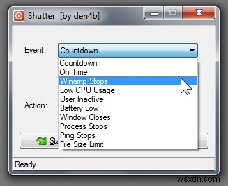 Shutter:Windows PC의 다양한 종료 이벤트 자동화
