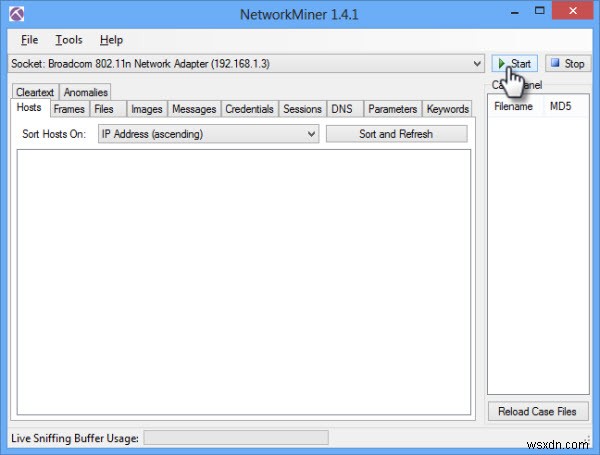 NetworkMiner를 사용하여 네트워크 트래픽을 캡처하고 분석하는 방법