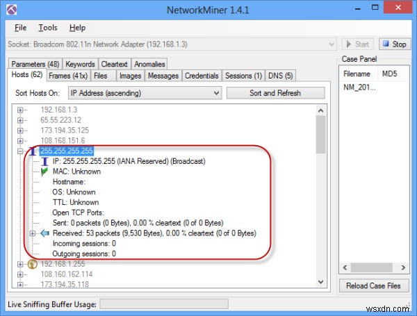 NetworkMiner를 사용하여 네트워크 트래픽을 캡처하고 분석하는 방법