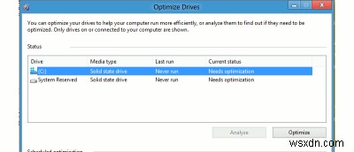 성능 향상을 위해 Windows 8에서 드라이브를 최적화하는 방법