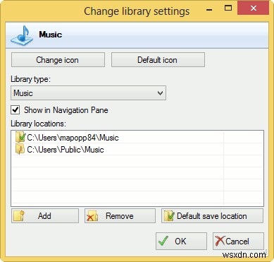 WinAero Librarian으로 Windows 라이브러리 관리