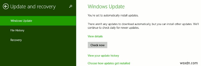 Windows 8.1 업데이트 및 복구에 대한 자세한 내용