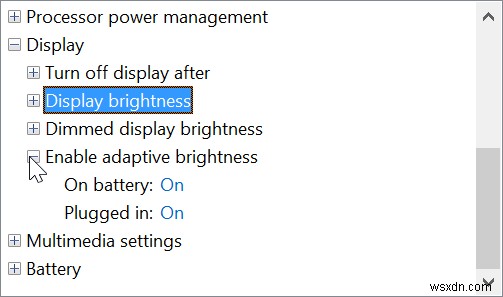 Windows 8.1에서 자동 밝기 조정 비활성화