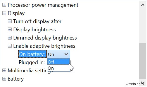 Windows 8.1에서 자동 밝기 조정 비활성화