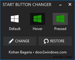 Windows 8.1에서 새 시작 버튼 변경