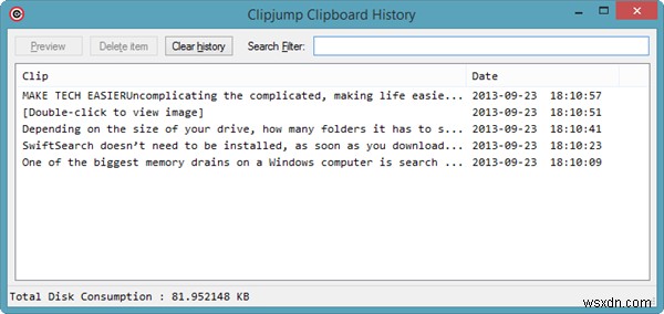 ClipJump로 Windows 클립보드 향상