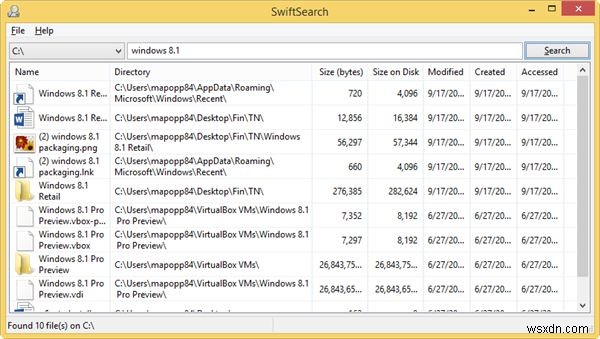 SwiftSearch로 더 쉽고 빠르게 Windows 검색