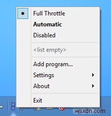 FullThrottle을 사용하여 Windows에서 애플리케이션 성능 최대화