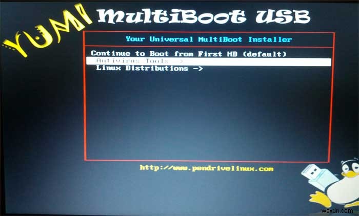YUMI로 MultiBoot Linux USB 드라이브 만들기