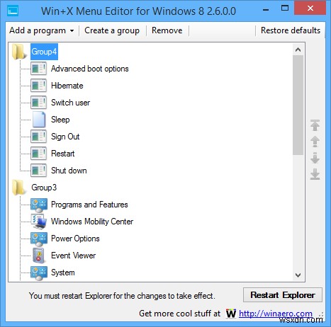Windows 8에서 Win + X 메뉴를 쉽게 편집하여 생산성을 높이십시오.