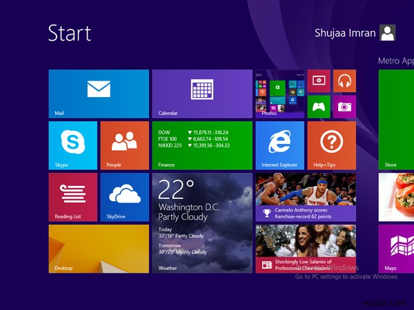Windows 8.1 시작 화면을 사용자 정의하기 위한 5가지 팁