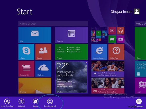 Windows 8.1 시작 화면을 사용자 정의하기 위한 5가지 팁