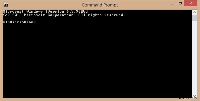 명령 프롬프트에서 Windows 8.1 시작 화면 재설정