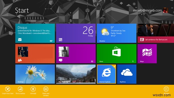 Windows 8.1 시작 화면을 앱 화면으로 교체