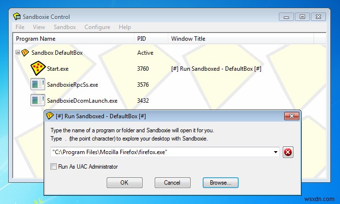 Sandboxie:샌드박스에서 Windows 애플리케이션을 실행하고 맬웨어로부터 자신을 보호
