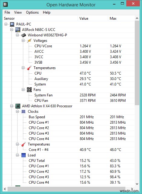 Windows에서 시스템 온도를 확인하는 방법