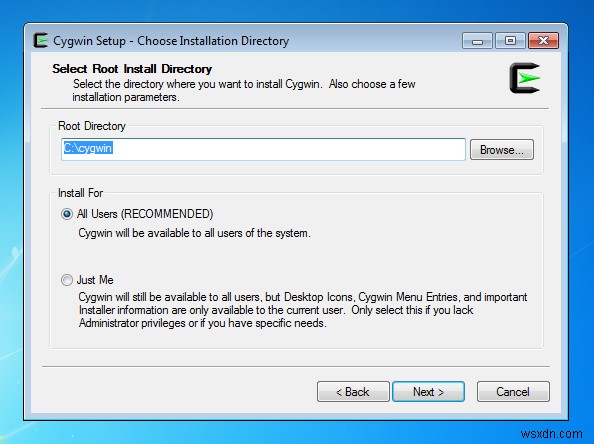 Windows 환경에서 Cygwin을 설치하고 구성하는 방법