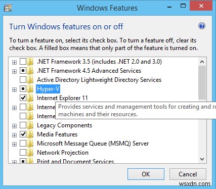 가상 머신을 실행하기 위해 Windows 8에서 클라이언트 Hyper-V를 활성화하는 방법