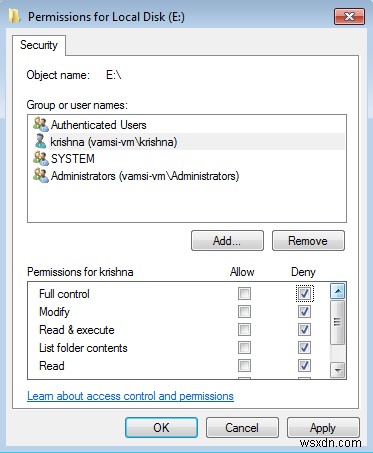 Windows에서 사용자가 NTFS 파티션에 액세스하지 못하도록 차단하는 방법