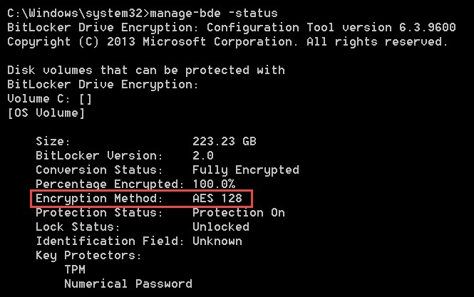 Windows 8에서 BitLocker 암호화를 AES 256비트로 설정