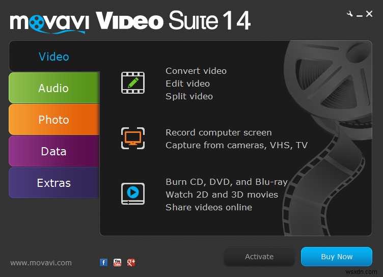 Movavi Suite – Windows용 올인원 비디오 툴킷