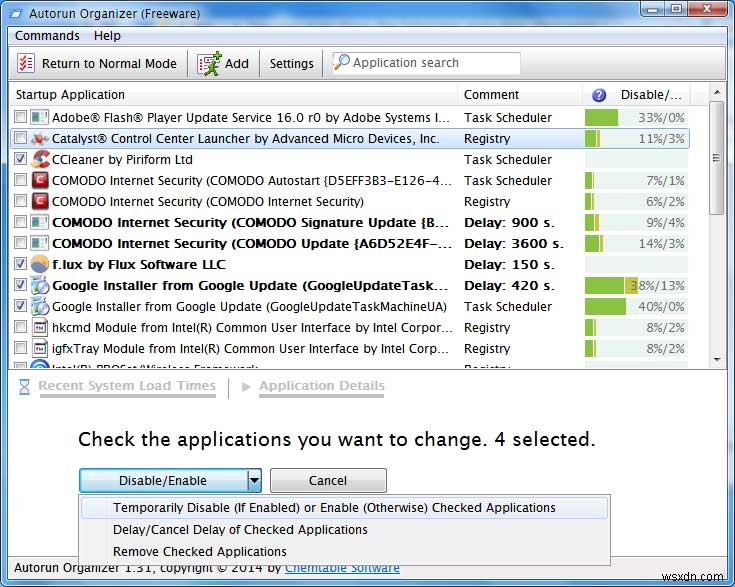 Autorun Organizer를 사용하여 Windows의 시작 항목을 효과적으로 관리