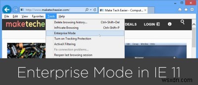Internet Explorer 11에서 엔터프라이즈 모드를 활성화하는 방법