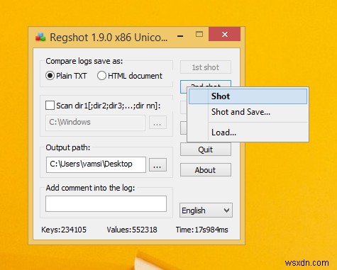 Regshot으로 Windows 레지스트리 변경 사항을 쉽게 모니터링
