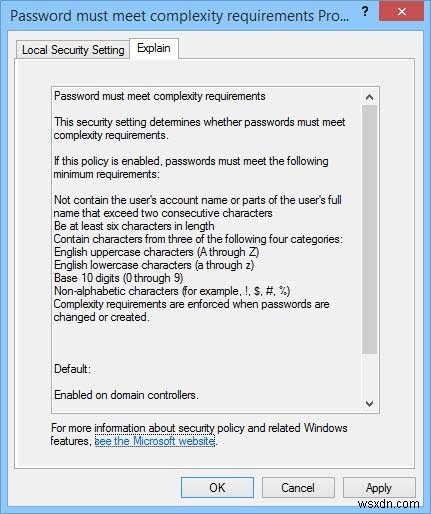 Windows 사용자에게 암호 규칙을 적용하는 방법