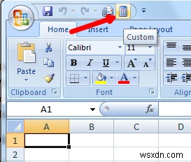 Excel 빠른 실행 도구 모음에 Windows 계산기 추가