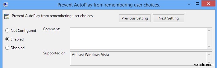 Windows가 자동 실행 선택을 기억하지 못하게 하는 방법