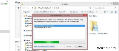 Windows 8에서 iPhone 연락처를 CSV 파일로 내보내는 방법