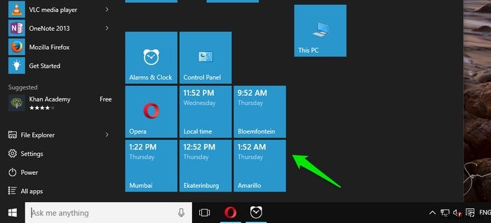 Windows 10에서 다른 시간대에 대해 여러 시계 추가
