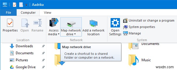 Windows 10에서 OneDrive를 네트워크 드라이브로 매핑