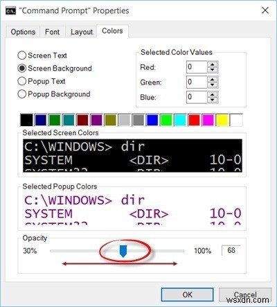 Windows 10에서 명령 프롬프트를 다른 색상으로 만들기