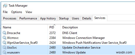 Svchost.exe(wuauserv)에 의한 높은 CPU 사용량 및 메모리 누수 문제 수정