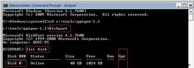 BIOS(비 UEFI) 시스템의 GPT 디스크에서 Windows 7/10 부팅