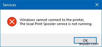 수정:Windows 10에서 로컬 인쇄 스풀러 서비스가 실행되지 않음