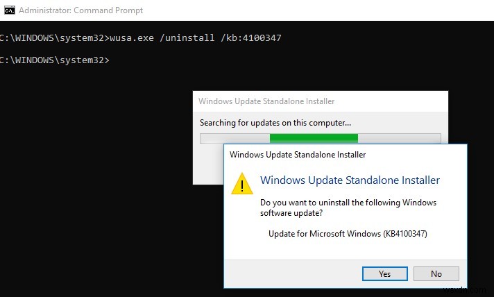 Windows 10 및 Windows Server에 설치된 업데이트를 제거하는 방법은 무엇입니까?
